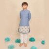 BLUE HANDLOOM KURTA